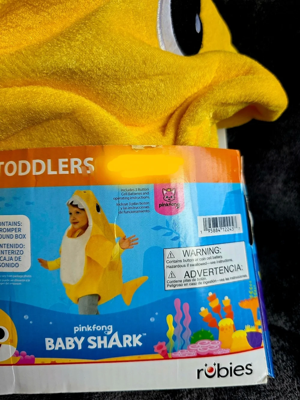 New Baby Shark Deluxe Yellow neutral gender Boy Girl Toddler Halloween Costume